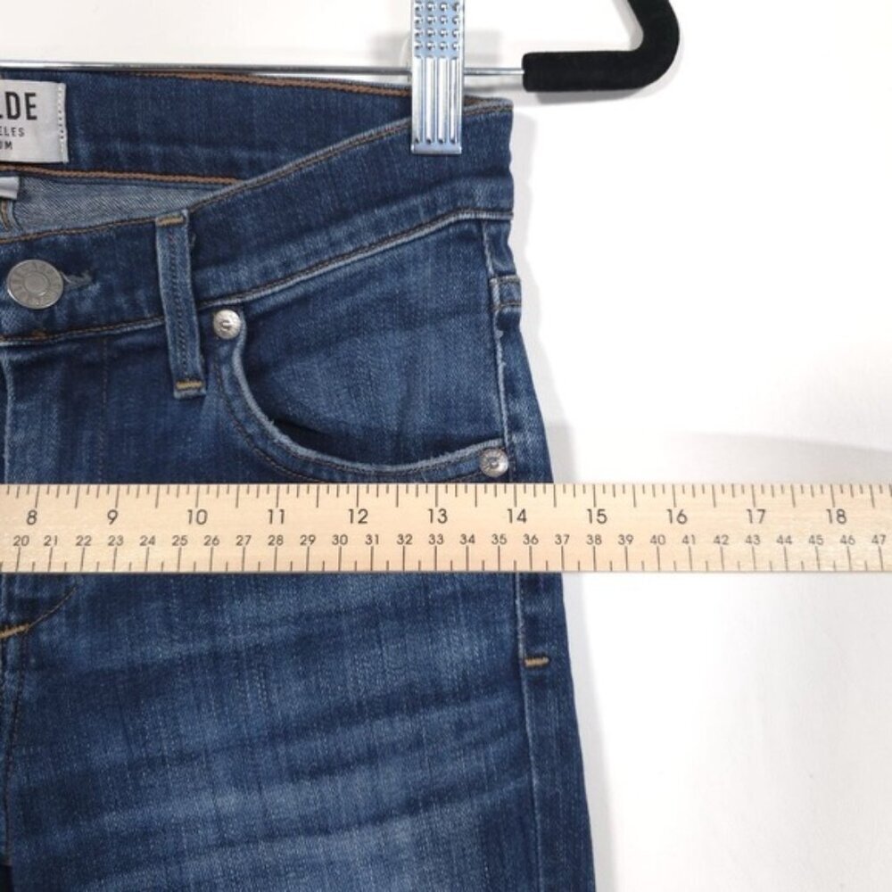 AGOLDE PREMIUM Women's Jeans Size 24 Flare Distressed Raw Hem USA MADE A041-2077 - Picture 6 of 12